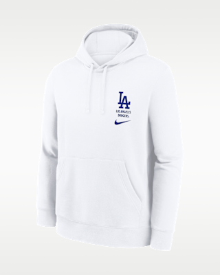 Nike MLB Dodgers パーカー ホワイト Los Angeles Dodgers Minimal Club Men's Nike MLB Pullover Hoodie